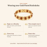 Gold Plated Rudraksha Bracelet, how it is worn