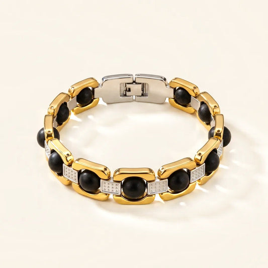 Gold-Silver Karungali Bracelet