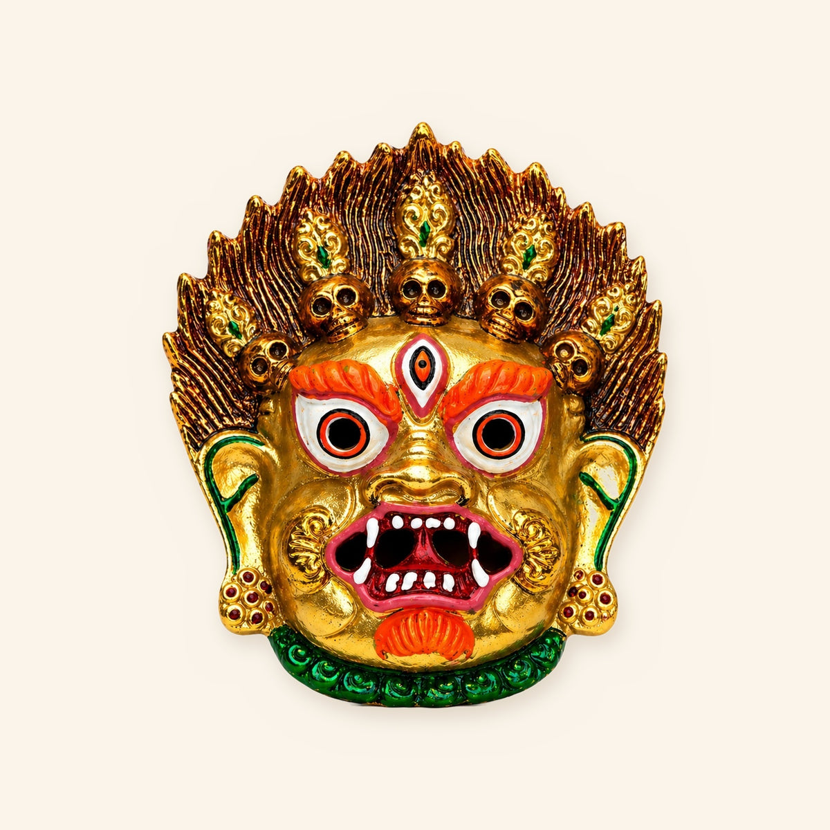 Kirtimukh Premium Wall Hanging (Golden Glow)