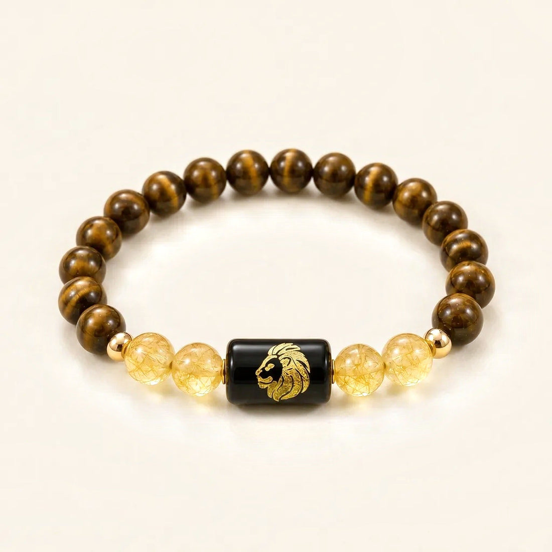 Leo Zodiac Tiger Eye & Citrine Bracelet
