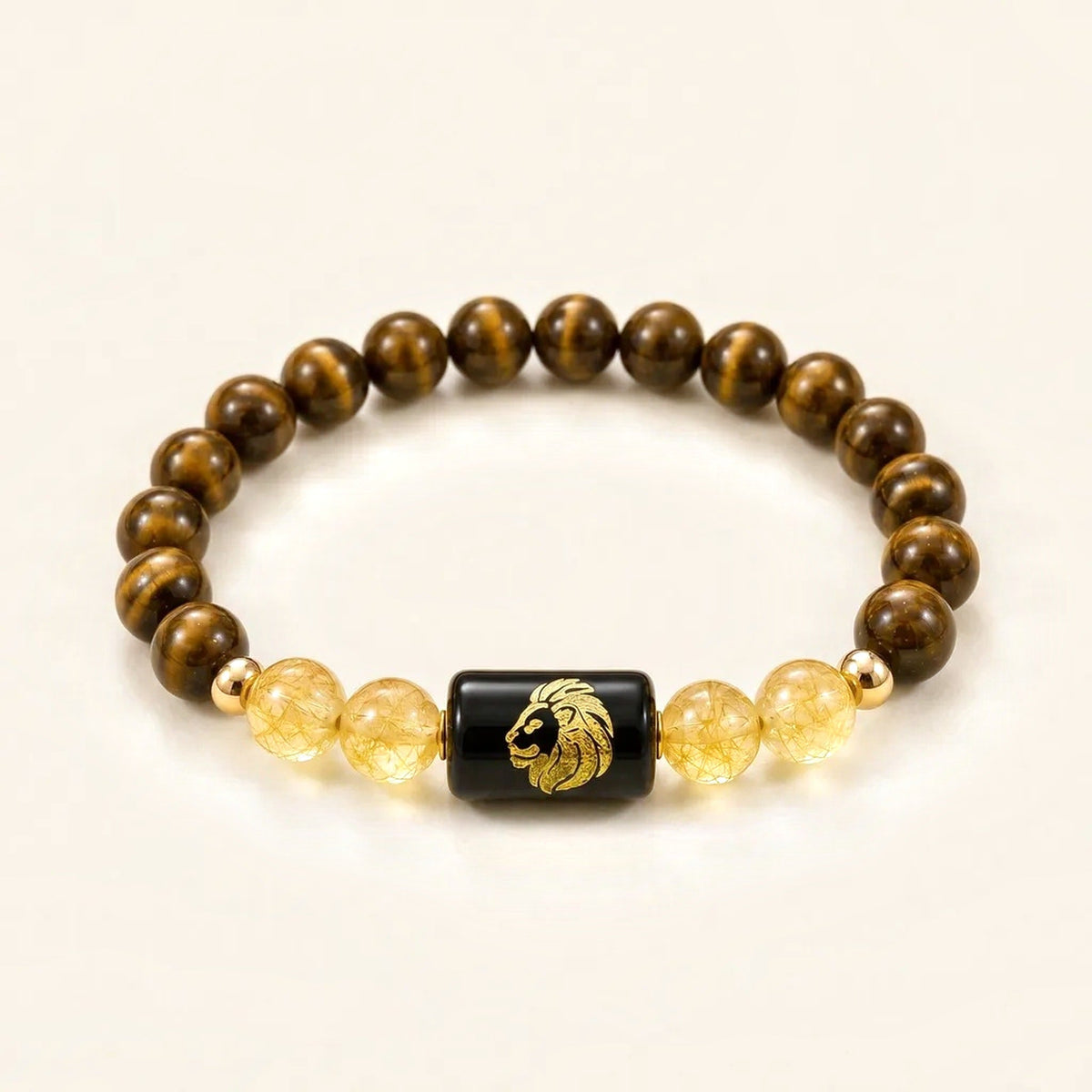 Leo Zodiac Tiger Eye & Citrine Bracelet