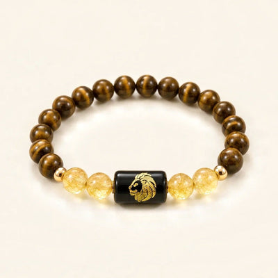 Leo Zodiac Tiger Eye & Citrine Bracelet