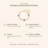 Libra Zodiac Bracelet for Women, how it is worn