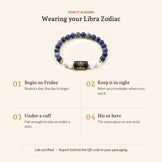 Libra Zodiac Lapis Lazuli & Howlite Bracelet, how it is worn
