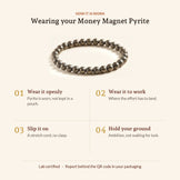 Money Magnet Pyrite Bracelet, how it is worn