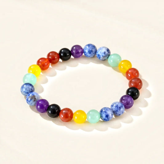Natural 7 Chakra Bracelet: Seven Natural Stones