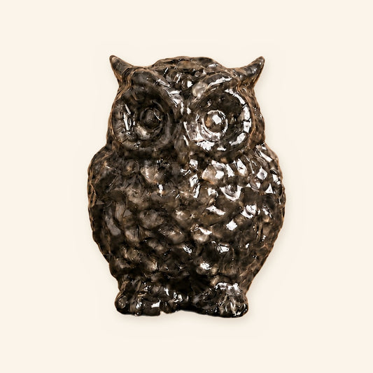 Natural Pyrite Owl