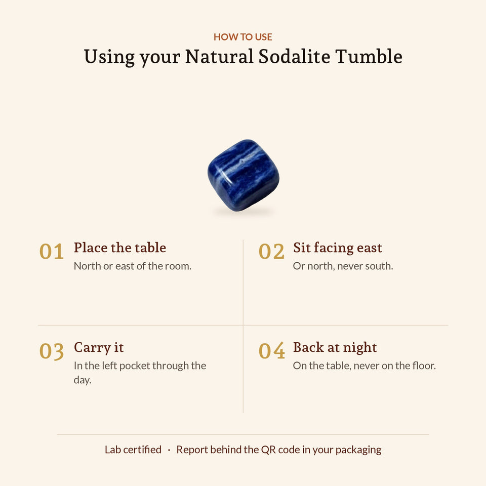 Natural Sodalite Tumble - How to Use