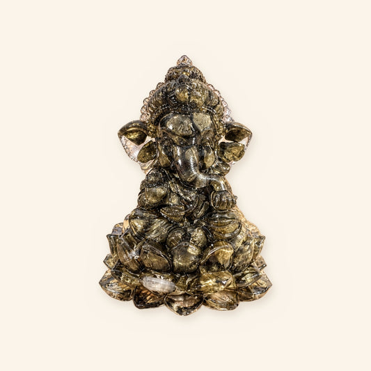 Pyrite Crystal Ganesha Ji Idol