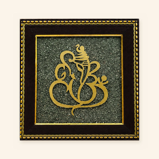 Pyrite Ganesha Ji Frame