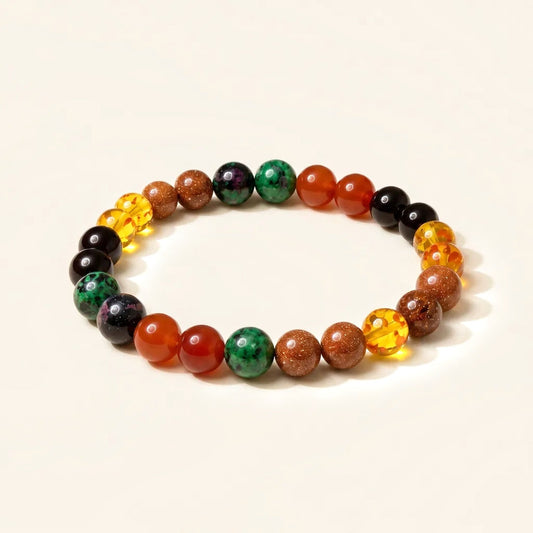 Ruling Number 1 Crystal Bracelet (Numerology, 8mm)