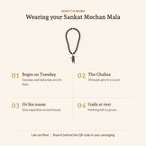 Sankat Mochan Hanuman Mala: Silver Cap Karungali, Standing Murti, how it is worn