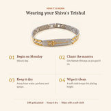 Shiva's Trishul 24K Gold Plated Dual Tone Bracelet, how it is worn