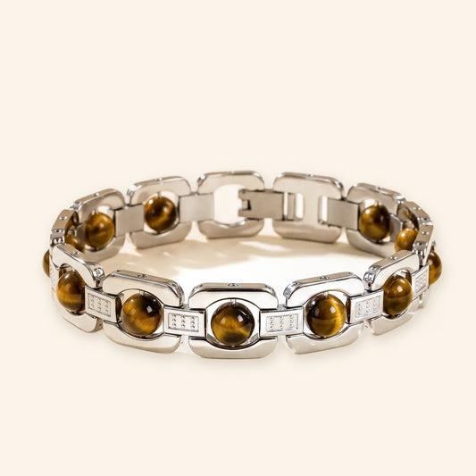 Silver Tone Tiger Eye Bracelet