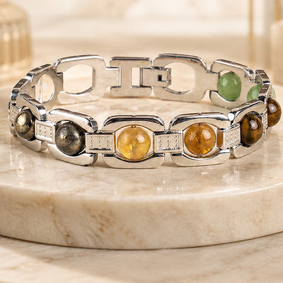 Silver Tone Dhan Yog Bracelet