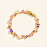 Tulip Flower Bracelet (Pink and Purple)