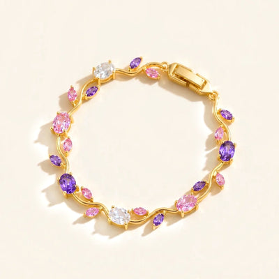 Tulip Flower Bracelet (Pink and Purple)
