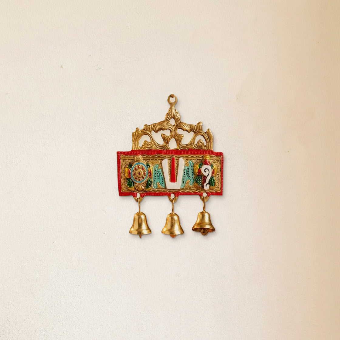 The hanging on a plain wall in a living room