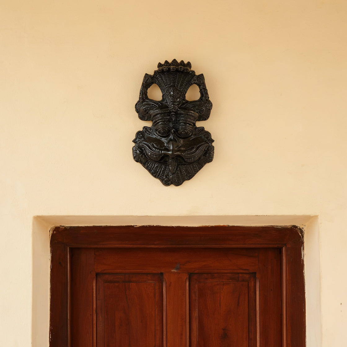 Black Kirtimukh Wall Hanging, main door