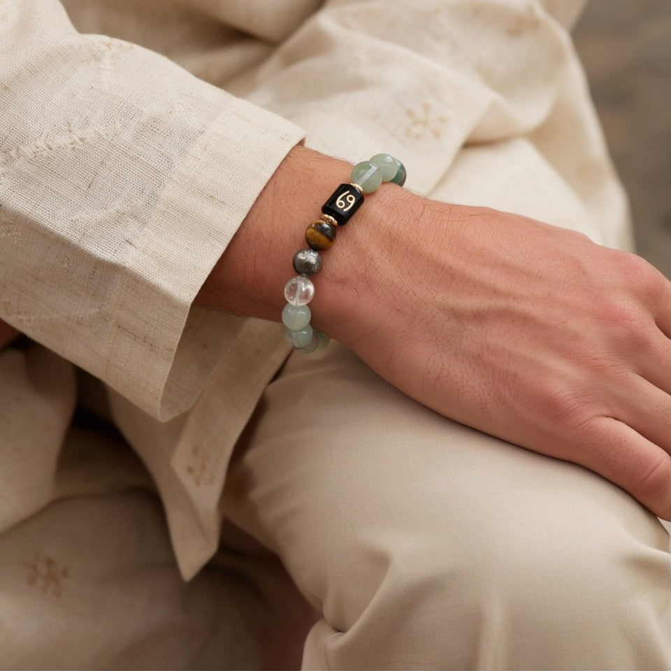 Dhan Yog Bracelet for Cancer, with a kurta