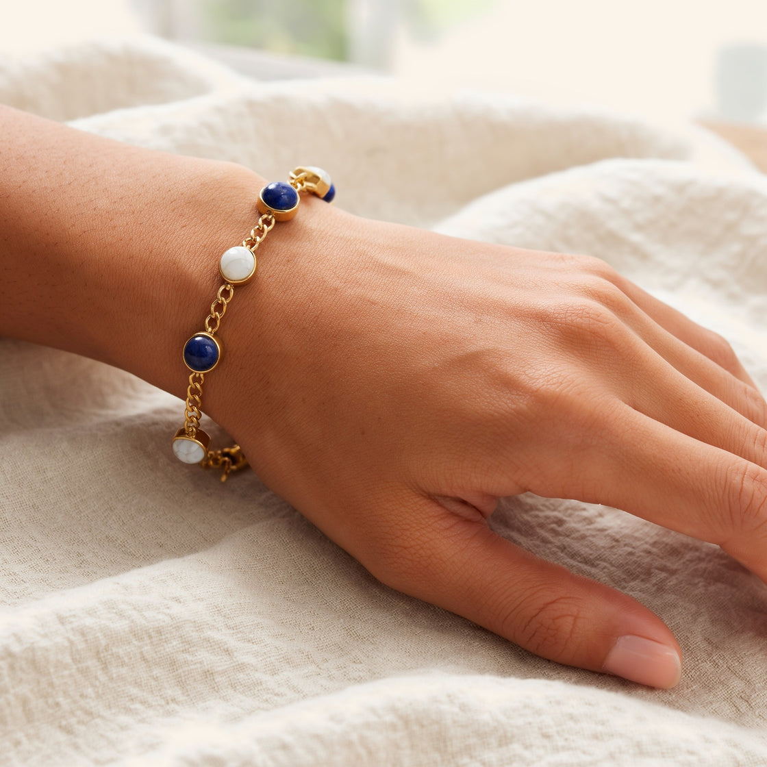 Libra Zodiac Bracelet for Women, on the wrist
