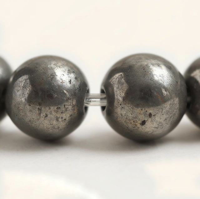 Money Magnet Pyrite Bracelet, close-up detail