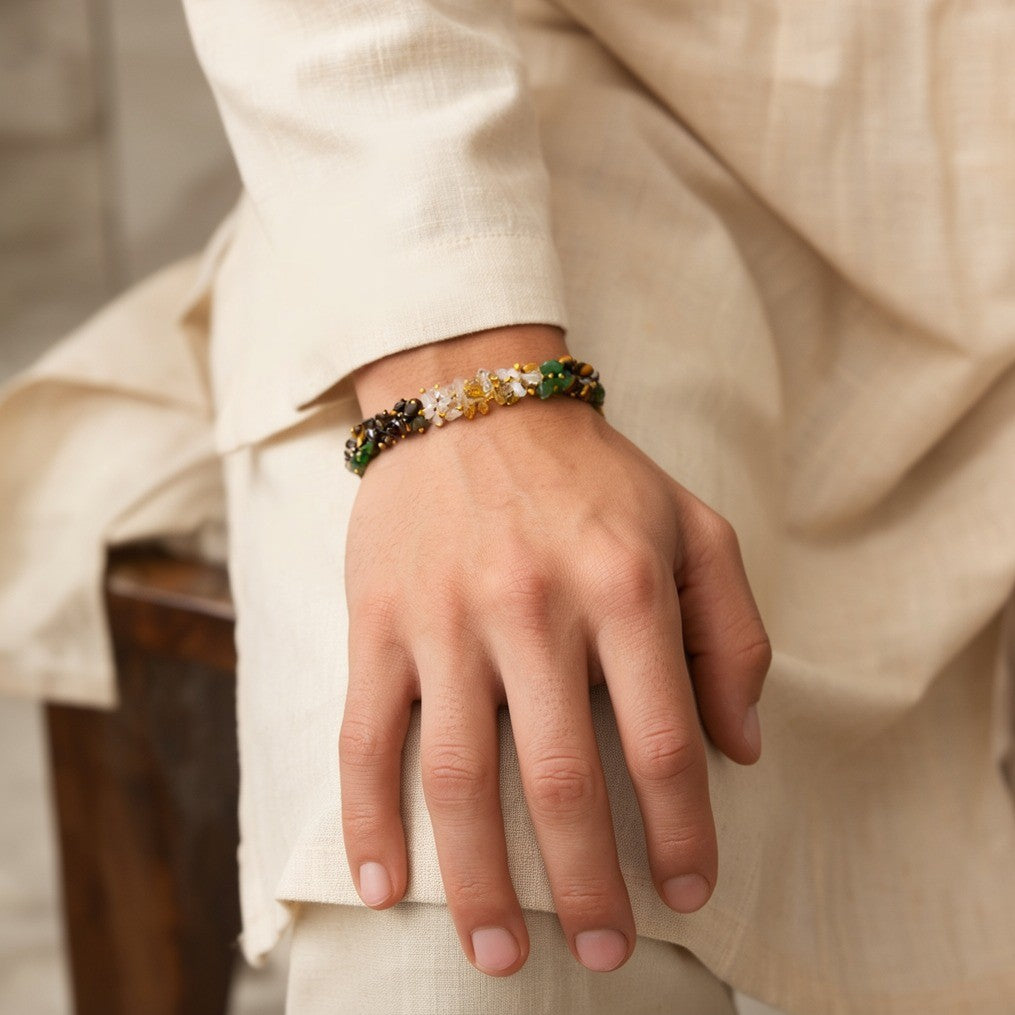 Women Dhan Yog Stone Bracelet, him