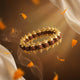 Gold Plated Rudraksha Bead Bracelet - 5 Mukhi