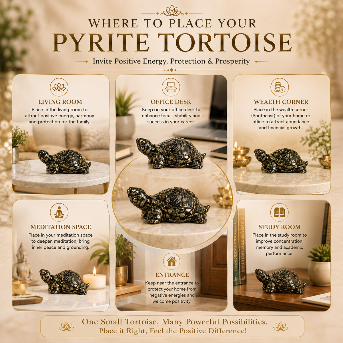 Natural Pyrite Tortoise