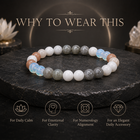 Ruling Number 2 | Crystal Bracelet | Numerology Bracelet - 8mm - 4