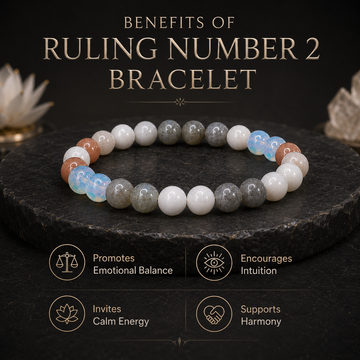 Ruling Number 2 | Crystal Bracelet | Numerology Bracelet - 8mm - 2