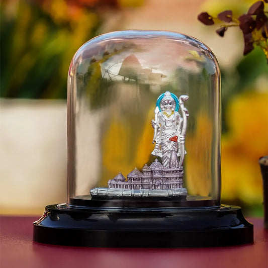 Shri Ram Silver Idol with Ram Mandir