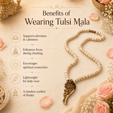 Radha Naam Pendant Tulsi Mala - 3