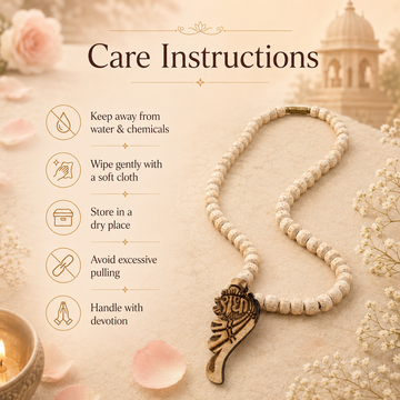 Radha Naam Pendant Tulsi Mala - 4