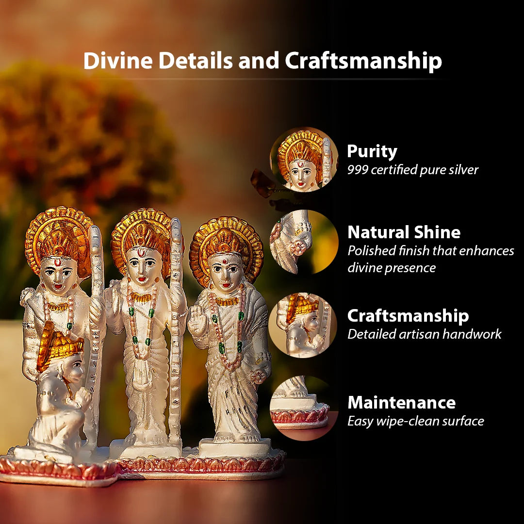 Ram Parivaar Idol Set – 999 Pure Silver