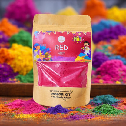 Organic Red Gulal – Divine Blessings of Shri Banke Bihari Ji (80 g)