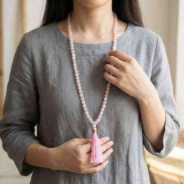 Rose Quartz Jap Mala (108 Beads) - 2