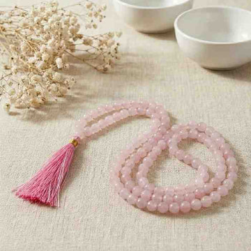 Rose Quartz Jap Mala (108 Beads) - 4