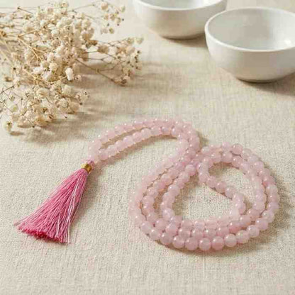 Rose Quartz Jap Mala (108 Beads)