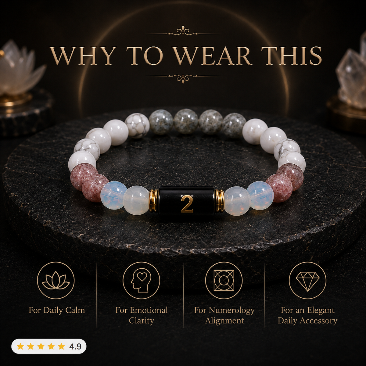 Numero Bracelet – Ruling Number 2 (Moon)