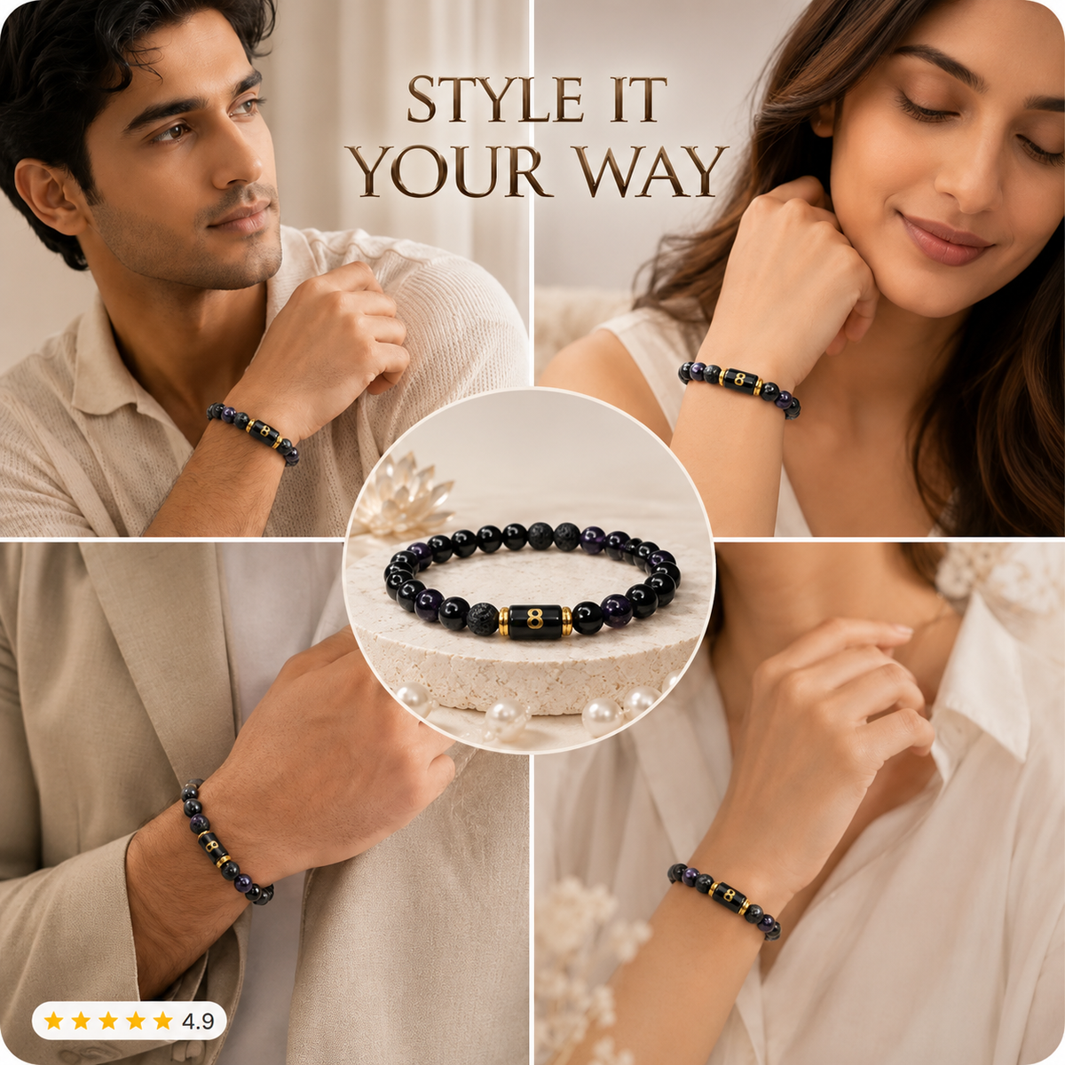 Numero Bracelet – Ruling Number 8 (Saturn)
