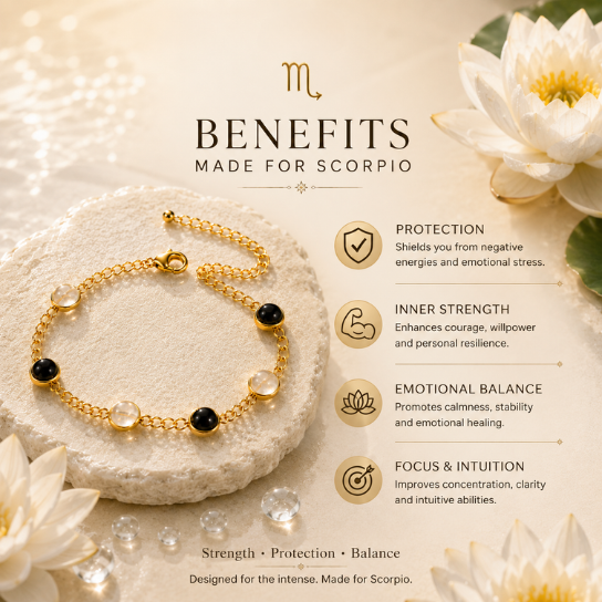Scorpio Zodiac Gold Bracelet for Women