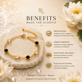 Scorpio Zodiac Gold Bracelet for Women