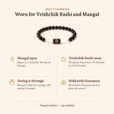 Scorpio Zodiac Black Obsidian & Milky Quartz Bracelet, what it is worn for