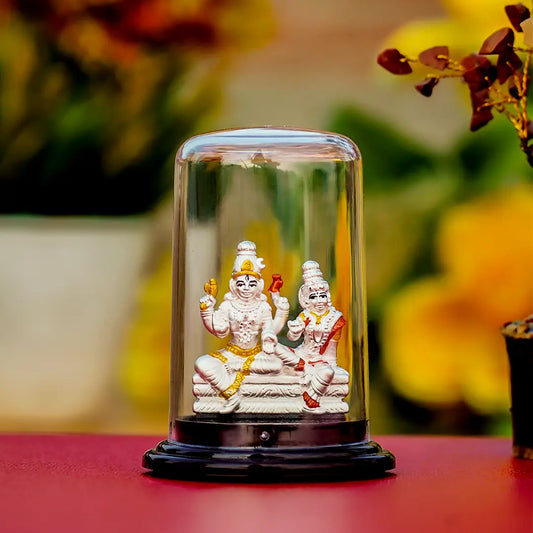 Shiv Parvati Idol  999 Pure Silver
