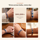 Silver Aquarius Zodiac Bracelet, worn across India