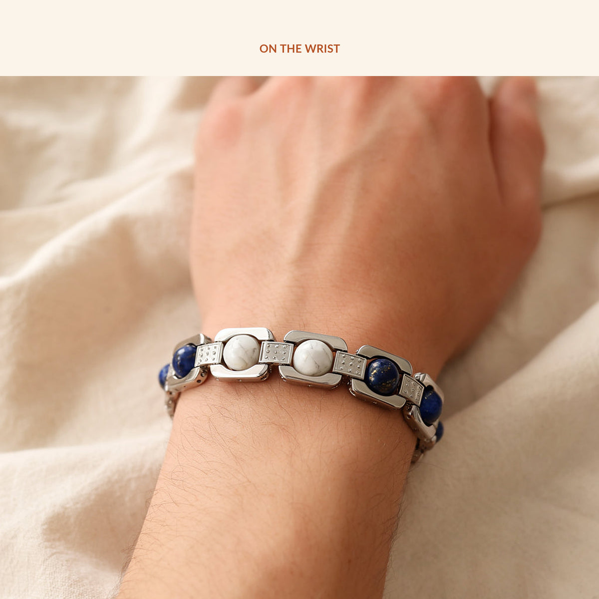 Silver Tone Libra Bracelet, on the wrist