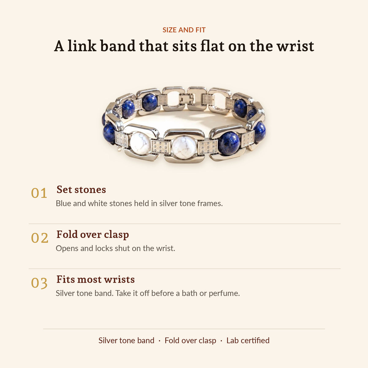 Silver Tone Libra Bracelet, size and fit