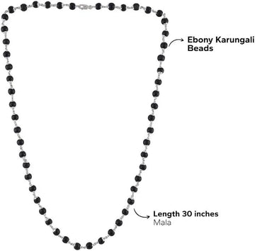 Karungali Mala, Karungali Bracelet & 5 Mukhi Rudraksha Bracelet Combo - 4