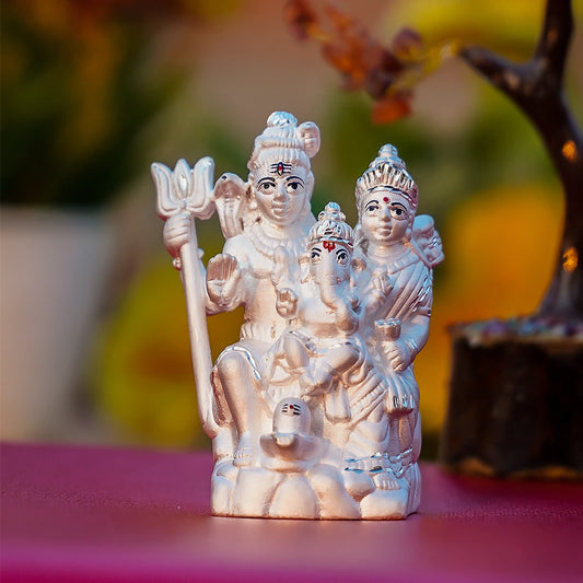 Shiv Parivaar Idol – 999 Pure Silver Murti